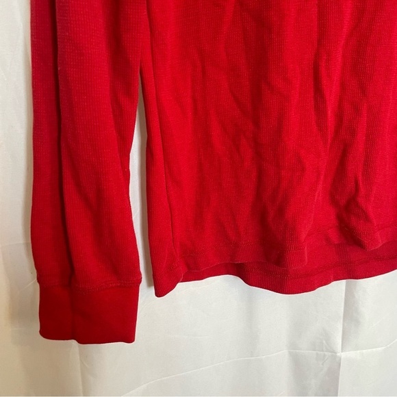 US POLO ASSN Men’s‎ Red Waffle Knit Long Sleeve  Crew Neck Size Medium - Picture 4 of 8